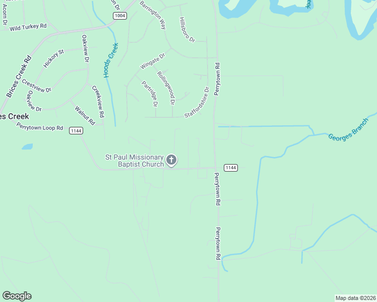 map of restaurants, bars, coffee shops, grocery stores, and more near 106 Perry Meadows Drive in New Bern