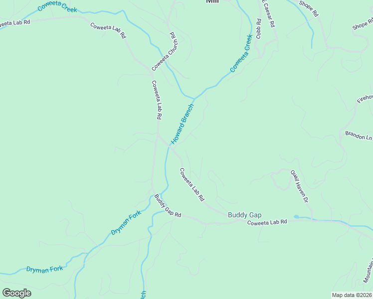 map of restaurants, bars, coffee shops, grocery stores, and more near 1361 Coweeta Lab Road in Otto