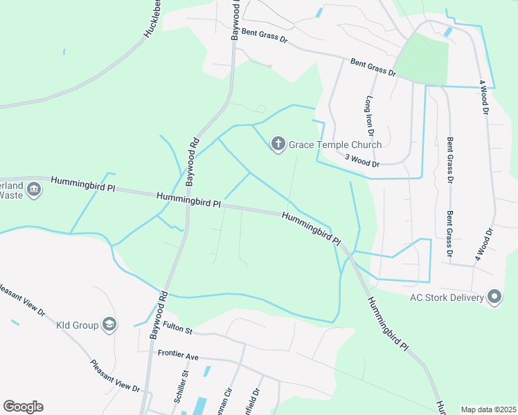 map of restaurants, bars, coffee shops, grocery stores, and more near 4551 Hummingbird Place in Fayetteville
