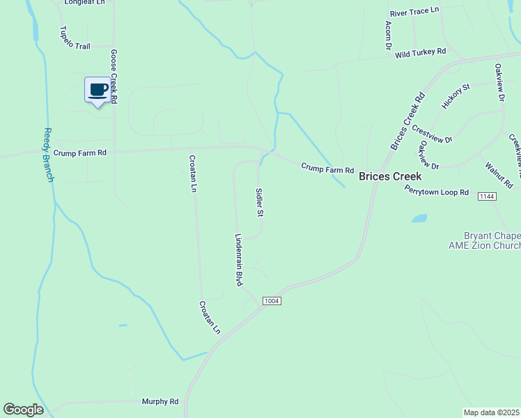 map of restaurants, bars, coffee shops, grocery stores, and more near 125 Sidler Street in New Bern