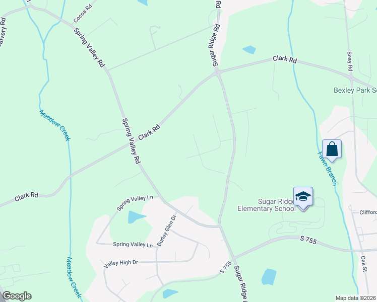 map of restaurants, bars, coffee shops, grocery stores, and more near 2410 Clark Road in Inman