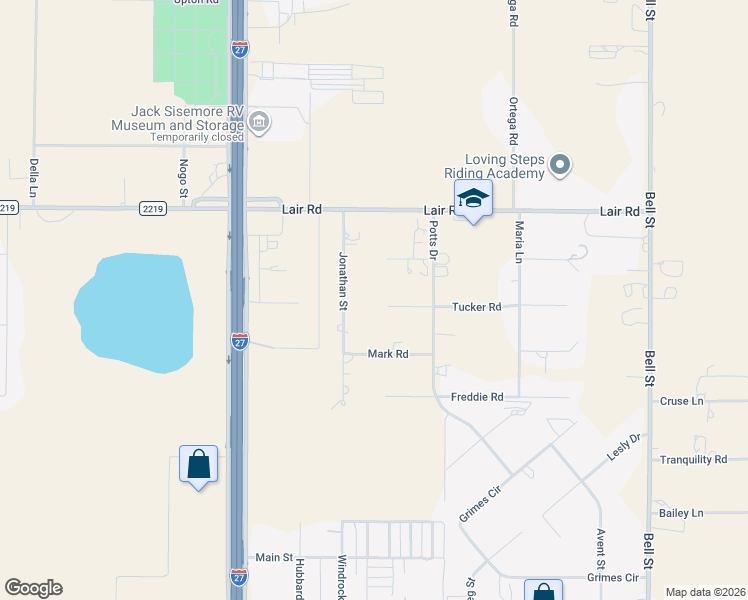 map of restaurants, bars, coffee shops, grocery stores, and more near 6707 Susie Road in Amarillo