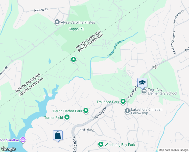 map of restaurants, bars, coffee shops, grocery stores, and more near 2226 Holbrook Road in Fort Mill