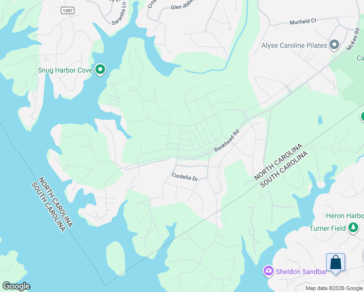 map of restaurants, bars, coffee shops, grocery stores, and more near 18705 Bankhead Road in Charlotte