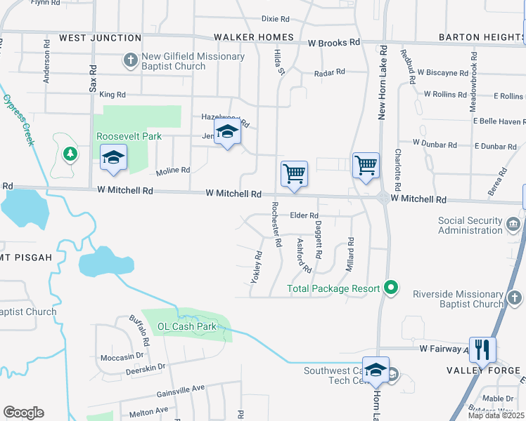 map of restaurants, bars, coffee shops, grocery stores, and more near 370 Elder Road in Memphis