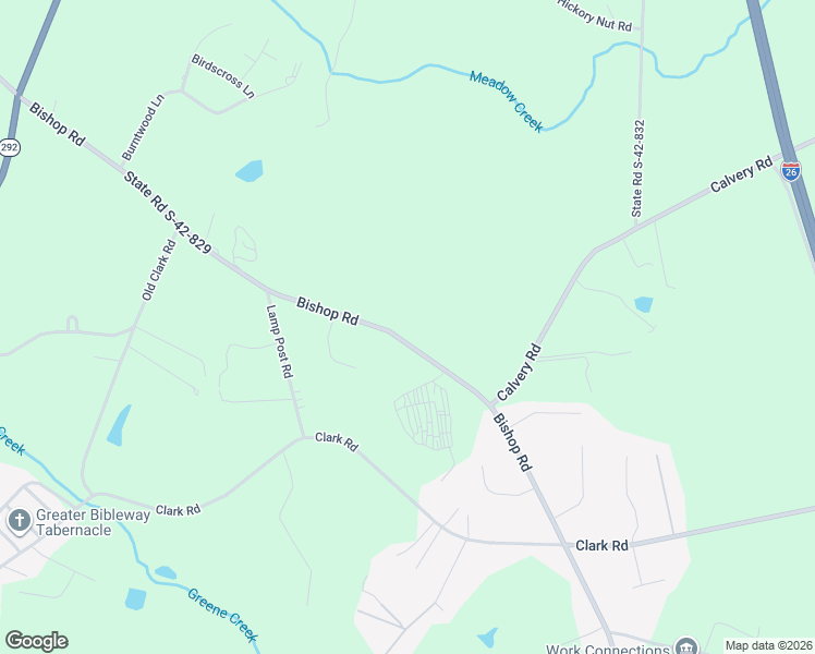 map of restaurants, bars, coffee shops, grocery stores, and more near 1620 Bishop Road in Inman