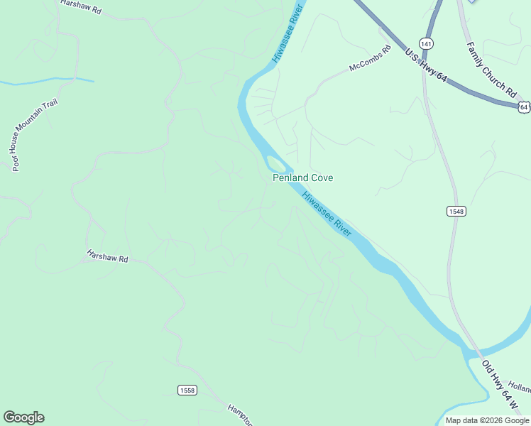 map of restaurants, bars, coffee shops, grocery stores, and more near 18 Millstone Ridge in Murphy