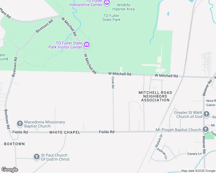map of restaurants, bars, coffee shops, grocery stores, and more near 3425 Cook Road in Memphis