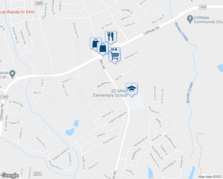 map of restaurants, bars, coffee shops, grocery stores, and more near 1325 Yellow Ribbon Drive in Fayetteville