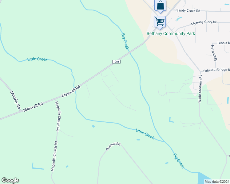 map of restaurants, bars, coffee shops, grocery stores, and more near 5945 Lowgrass Rd in Stedman
