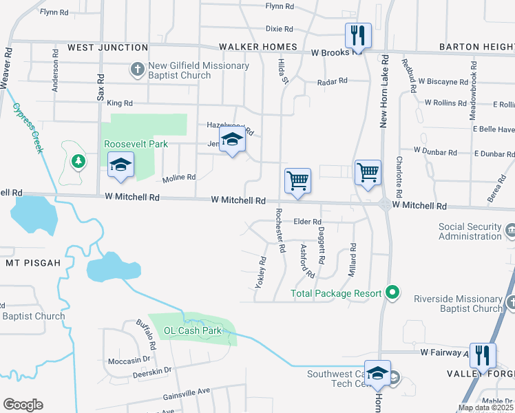 map of restaurants, bars, coffee shops, grocery stores, and more near 370 Elder Road in Memphis