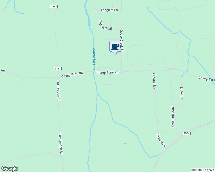 map of restaurants, bars, coffee shops, grocery stores, and more near 215 Pecan Grove Court in New Bern