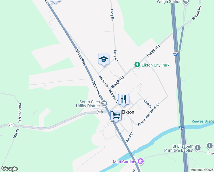 map of restaurants, bars, coffee shops, grocery stores, and more near 593 Market Street in Prospect