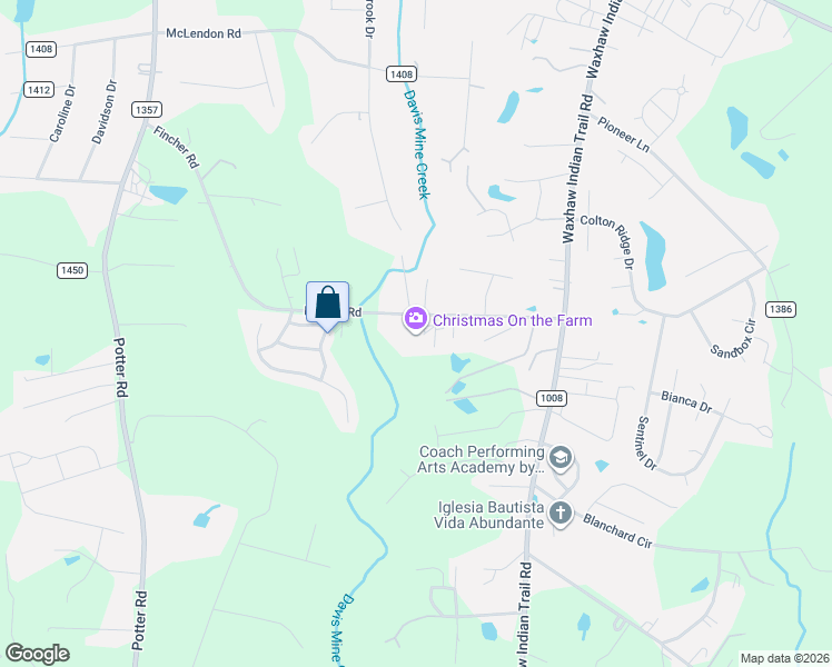 map of restaurants, bars, coffee shops, grocery stores, and more near 4013 Fincher Road in Matthews