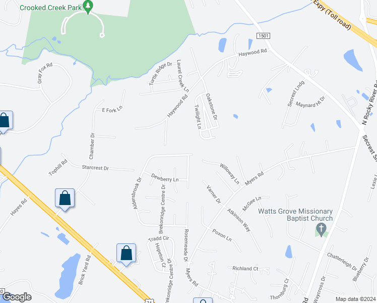 map of restaurants, bars, coffee shops, grocery stores, and more near 4977 Aldersbrook Drive in Monroe