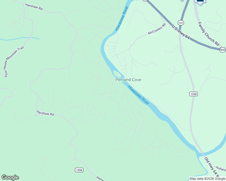 map of restaurants, bars, coffee shops, grocery stores, and more near 18 Millstone Ridge in Murphy