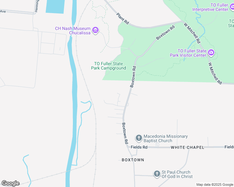 map of restaurants, bars, coffee shops, grocery stores, and more near 3433 Boxtown Road in Memphis