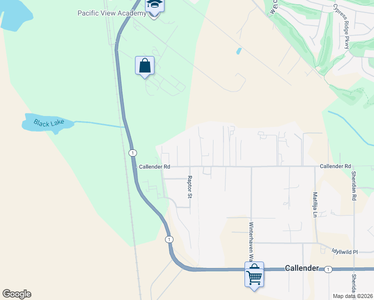 map of restaurants, bars, coffee shops, grocery stores, and more near 2534 Callender Road in Arroyo Grande