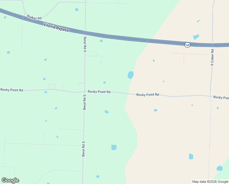 map of restaurants, bars, coffee shops, grocery stores, and more near 448 Rocky Point Road in Vilonia