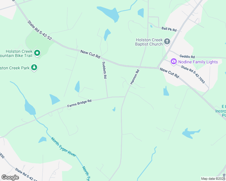 map of restaurants, bars, coffee shops, grocery stores, and more near 216 Martha Court in Inman