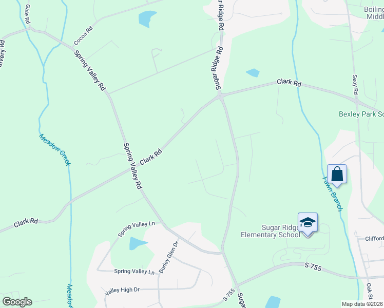 map of restaurants, bars, coffee shops, grocery stores, and more near 2570 Clark Road in Inman