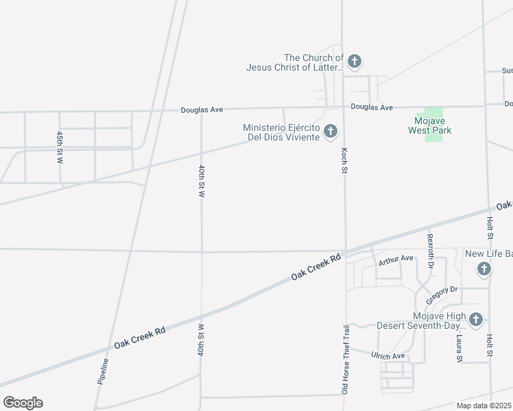 map of restaurants, bars, coffee shops, grocery stores, and more near 16000 Koch Street in Mojave