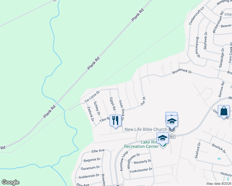 map of restaurants, bars, coffee shops, grocery stores, and more near 906 Issac Dock Drive in Fayetteville