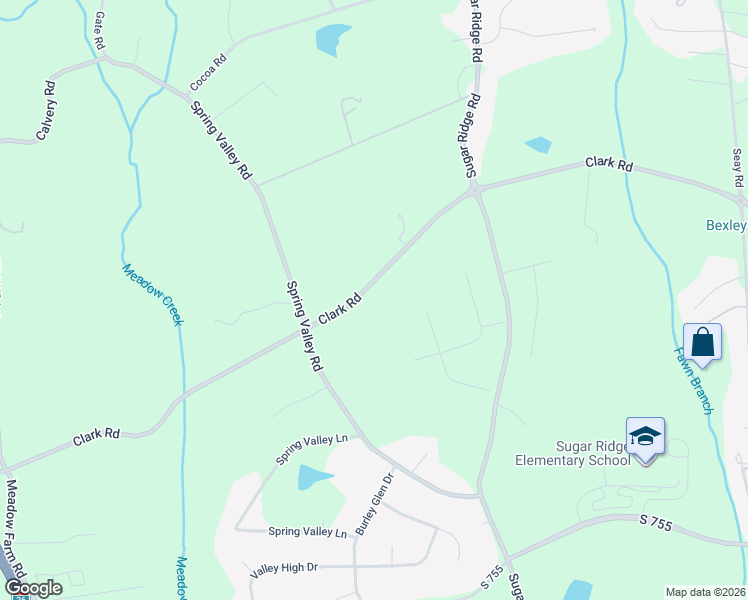 map of restaurants, bars, coffee shops, grocery stores, and more near 2410 Clark Road in Inman