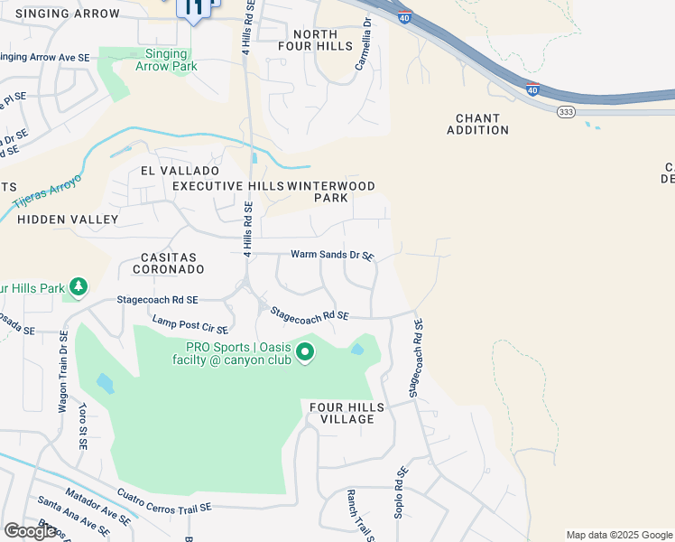 map of restaurants, bars, coffee shops, grocery stores, and more near 801 Martingale Lane Southeast in Albuquerque