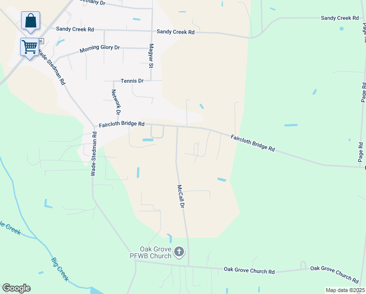 map of restaurants, bars, coffee shops, grocery stores, and more near 6513 Lina Drive in Stedman