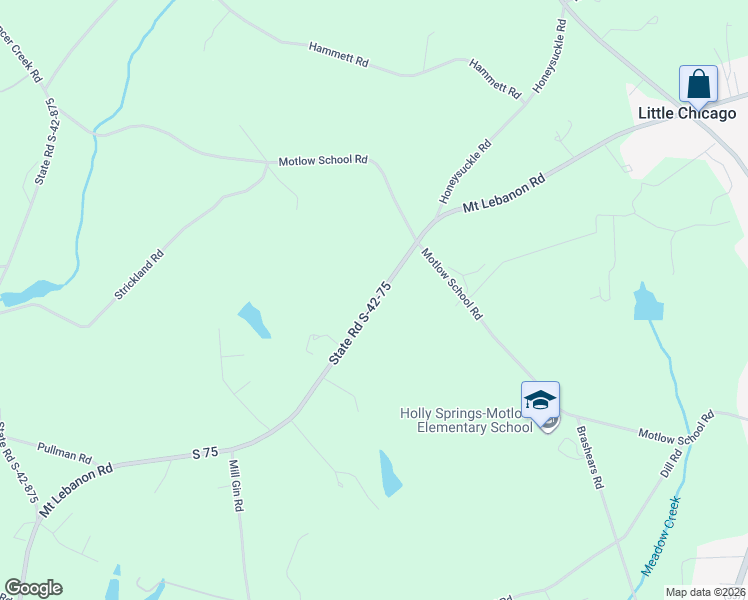 map of restaurants, bars, coffee shops, grocery stores, and more near 2075 Mount Lebanon Road in Campobello