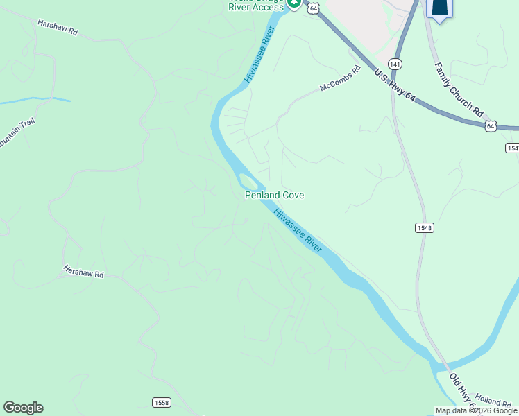 map of restaurants, bars, coffee shops, grocery stores, and more near 20 Pavillion Road in Murphy