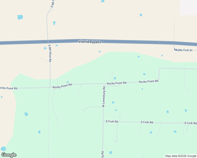 map of restaurants, bars, coffee shops, grocery stores, and more near 250 Rocky Point Road in Vilonia