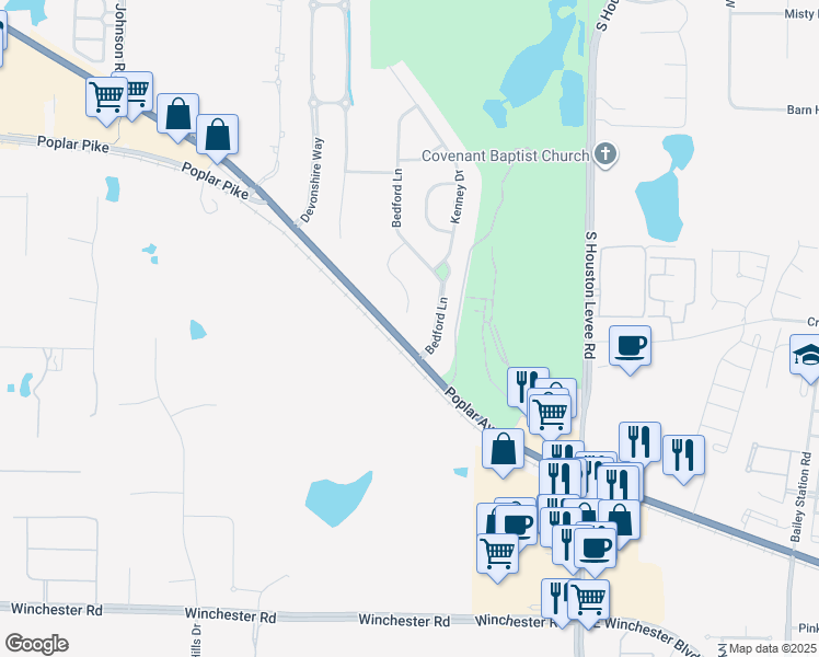 map of restaurants, bars, coffee shops, grocery stores, and more near 9808 Lipsey Cove in Germantown