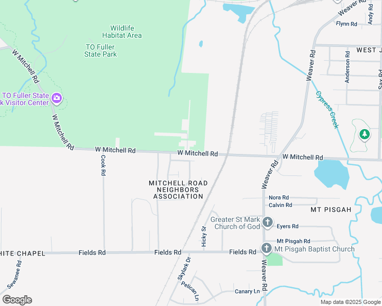 map of restaurants, bars, coffee shops, grocery stores, and more near West Mitchell Road in Memphis