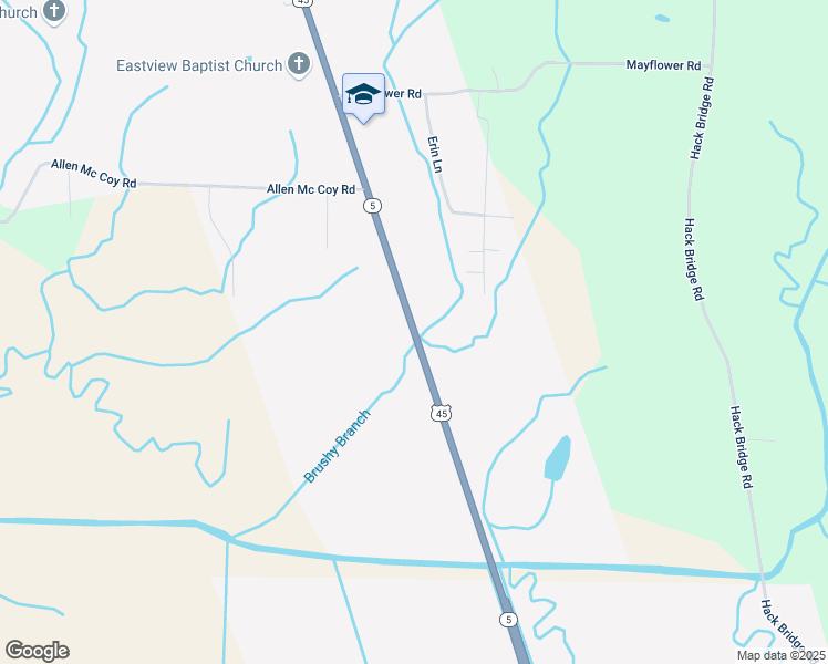map of restaurants, bars, coffee shops, grocery stores, and more near U.S. 45 in Guys