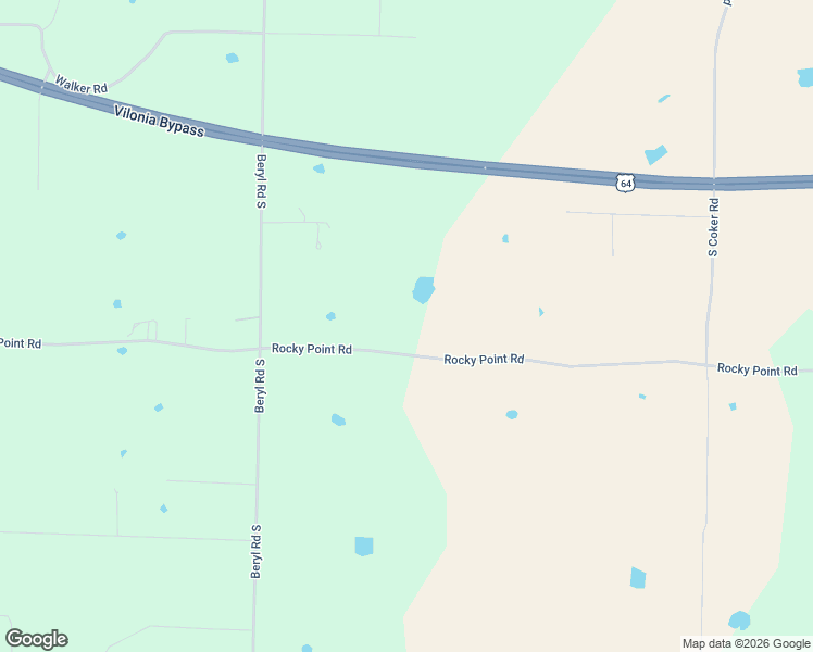 map of restaurants, bars, coffee shops, grocery stores, and more near 448 Rocky Point Road in Vilonia
