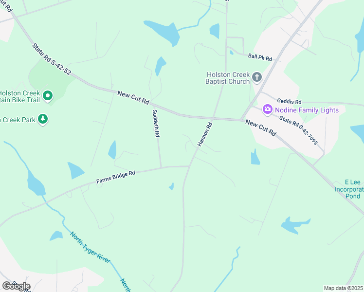 map of restaurants, bars, coffee shops, grocery stores, and more near 216 Martha Court in Inman
