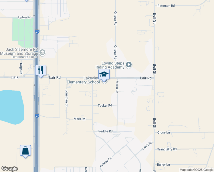map of restaurants, bars, coffee shops, grocery stores, and more near 6407 Lair Road in Amarillo