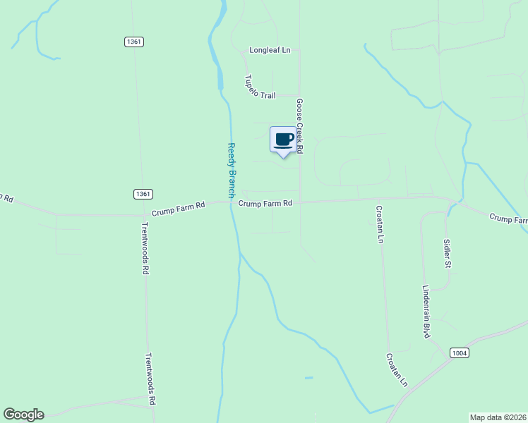 map of restaurants, bars, coffee shops, grocery stores, and more near 691 Crump Farm Road in New Bern