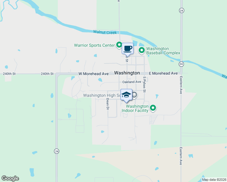 map of restaurants, bars, coffee shops, grocery stores, and more near 300 Chickasaw Avenue in Lindsay
