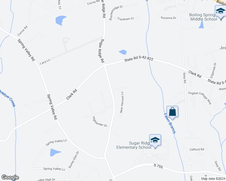 map of restaurants, bars, coffee shops, grocery stores, and more near 206 Providence Farm Drive in Spartanburg