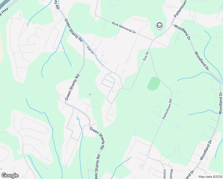 map of restaurants, bars, coffee shops, grocery stores, and more near Thoroughbred Drive in Ooltewah