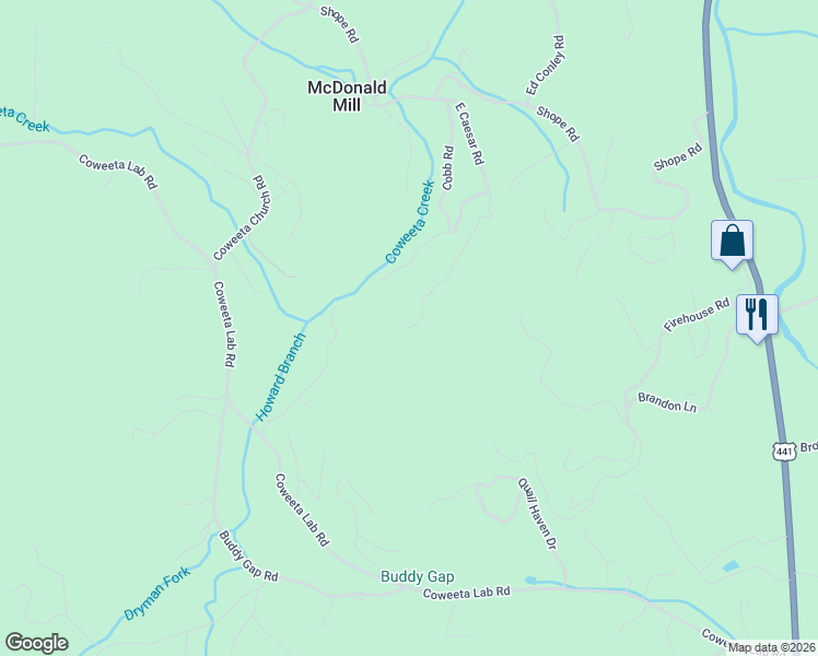 map of restaurants, bars, coffee shops, grocery stores, and more near 400 East Caesar Road in Otto