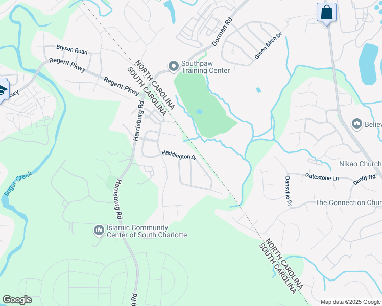 map of restaurants, bars, coffee shops, grocery stores, and more near 7004 Carnwarth Lane in Indian Land