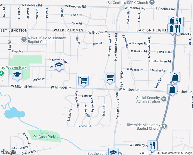 map of restaurants, bars, coffee shops, grocery stores, and more near 3361 Sobota Cir in Memphis