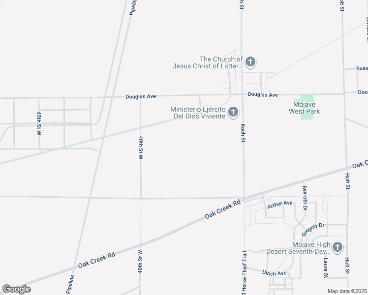 map of restaurants, bars, coffee shops, grocery stores, and more near Douglas Avenue in Mojave