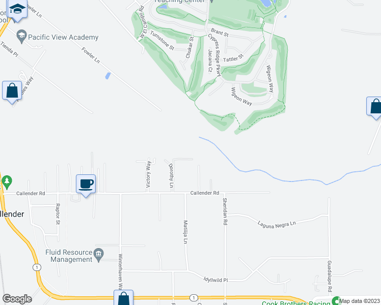 map of restaurants, bars, coffee shops, grocery stores, and more near 465 Dorothy Lane in Arroyo Grande