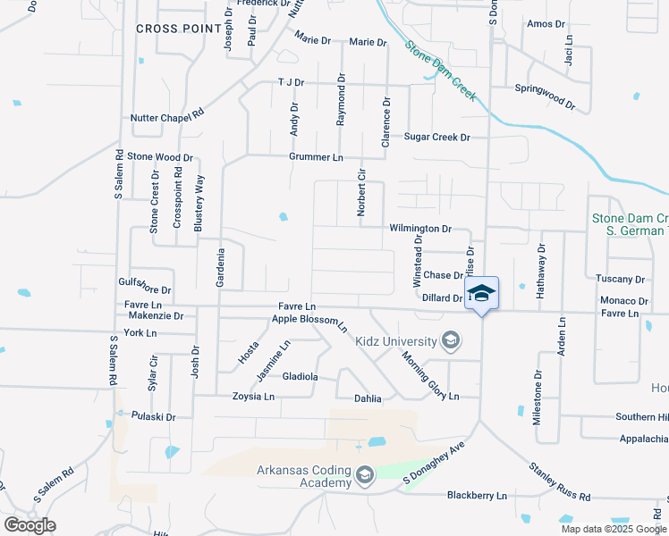 map of restaurants, bars, coffee shops, grocery stores, and more near 2415 Wilmington Drive in Conway