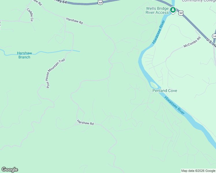 map of restaurants, bars, coffee shops, grocery stores, and more near 168 H And I Drive in Murphy